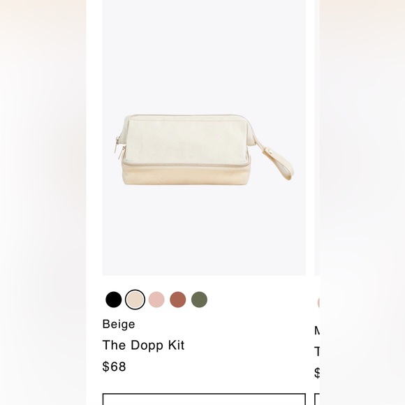 BEIS Cream Weekender and Cosmentic Bag Set - Picture 9 of 10